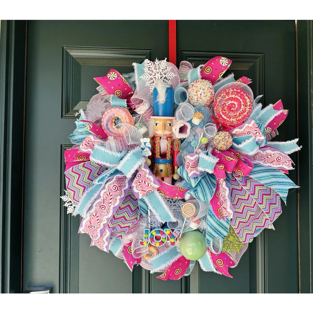 Candyland Wreath, nutcracker wreath, candyland decor Decor, nutcracker decor